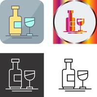 Wine Bottle Icon Design vector