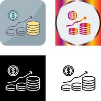 Money Growth Icon Design vector