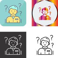 Confuse Icon Design vector