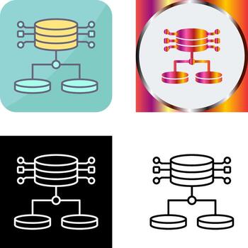 diseño de icono de datos estructurados vector
