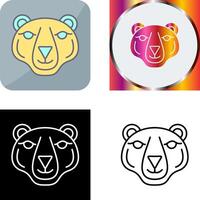 diseño de icono de oso polar vector