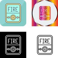 Fire Button Icon Design vector