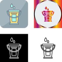 Water Bucket Icon Design vector