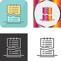 Corrupted List Icon Design vector
