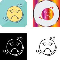 triste icono diseño vector