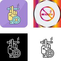 dejar de fumar icono diseño vector