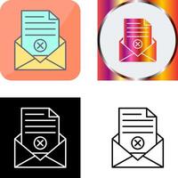 Rejection Of A Letter Icon Design vector