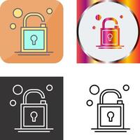 Open Lock Icon Design vector