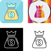 Money Bag Icon Design vector