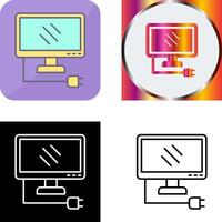 Monitor Icon Design vector