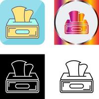 Tissue Box Icon Design vector