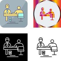 Evaluating work Icon Design vector