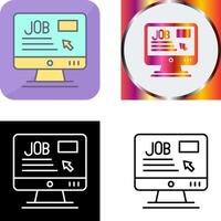 Online Job Icon Design vector