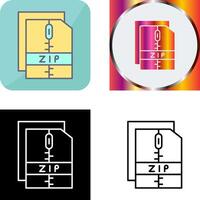 Zip File Icon Design vector