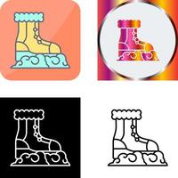 nieve botas icono diseño vector