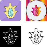 Dragon Fruit Icon Design vector