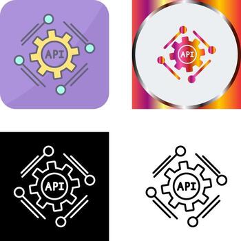 Api Icon Design vector