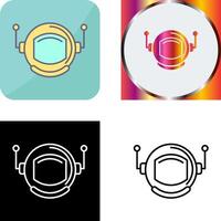 Astronaut Helmate Icon Design vector