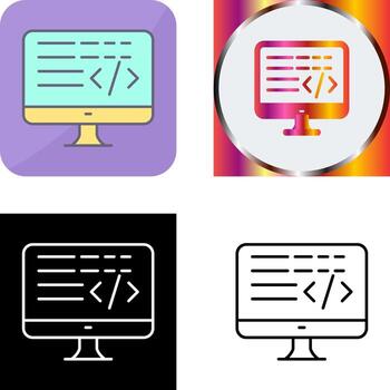 Coding Icon Design vector