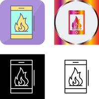 diseño de icono de fuego vector