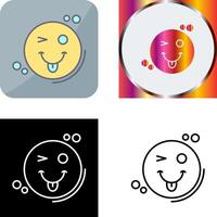 Tongue Out Icon Design vector