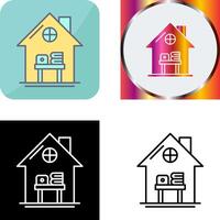 Home Work Place Icon Design vector