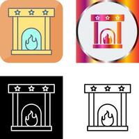 Fireplace Icon Design vector