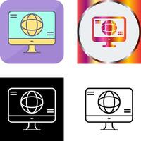 Monitor Icon Design vector