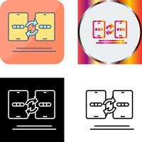 Data Transfer Icon Design vector