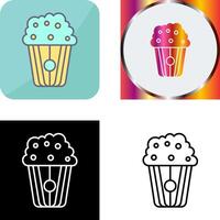 Pop corn Icon Design vector