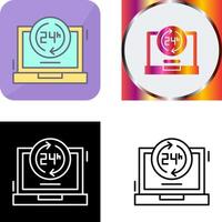 24 Hours Icon Design vector