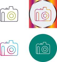 Unique DSLR Camera Icon Design vector