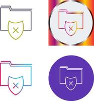 Vulnerable Folder Icon Design vector