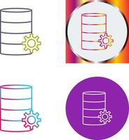 Unique Database Management Icon Design vector