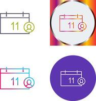 Unique Event Management Icon Design vector