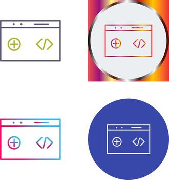 Unique Clean Code Icon Design vector