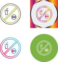 No Food or Drinks Icon Design vector