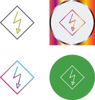 High Voltage Icon Design vector