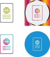 Unique Global Report Icon Design vector