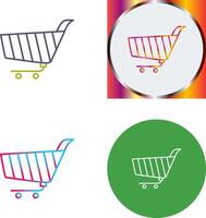 único compras carro icono diseño vector