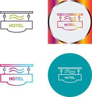 hotel firmar icono diseño vector