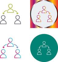 Unique Connected Users Icon Design vector
