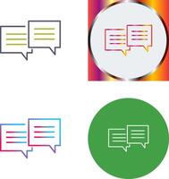 Unique Two Chat Bubbles Icon Design vector
