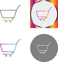 Unique Empty Cart Icon Design vector