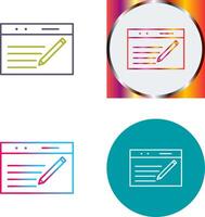 Unique Blogging Service Icon Design vector