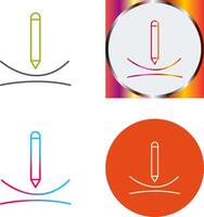 Draw Curve Icon Design vector
