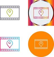 Unique Location Web Advertising Icon Design vector