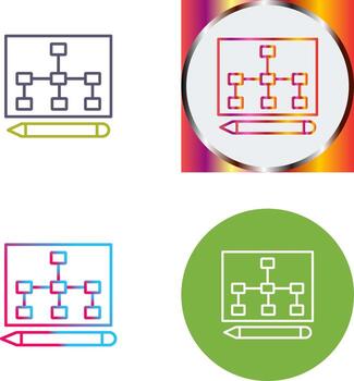 Draw Hierarchy Icon Design vector