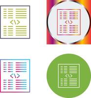 Piece of Code Icon Design vector