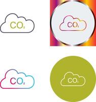 Carbon Dioxide Icon Design vector